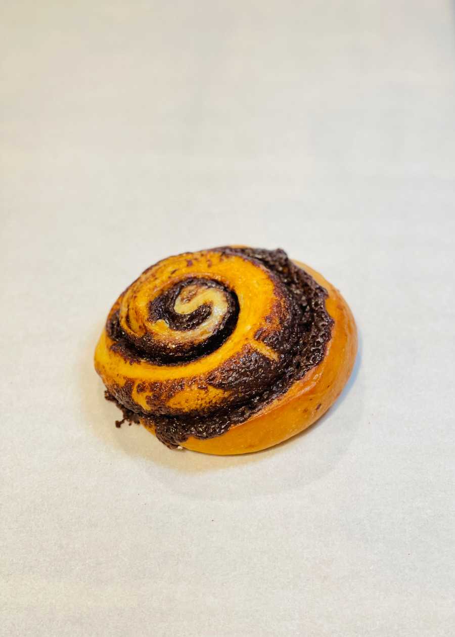 Bun with chocolate