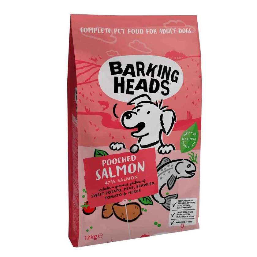 "Barking heads" begrūdis sausas maistas šunims su lašiša, 12kg