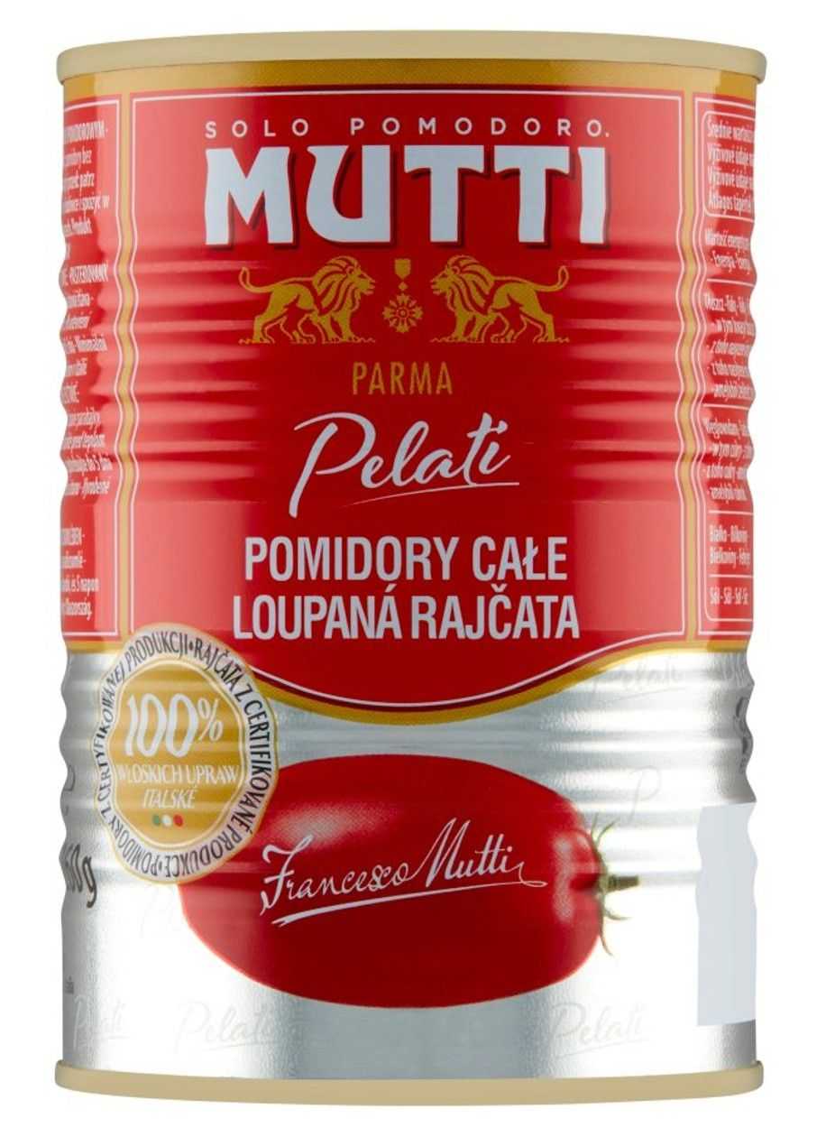 Pomidory Pelati bez Skory Mutti 400g