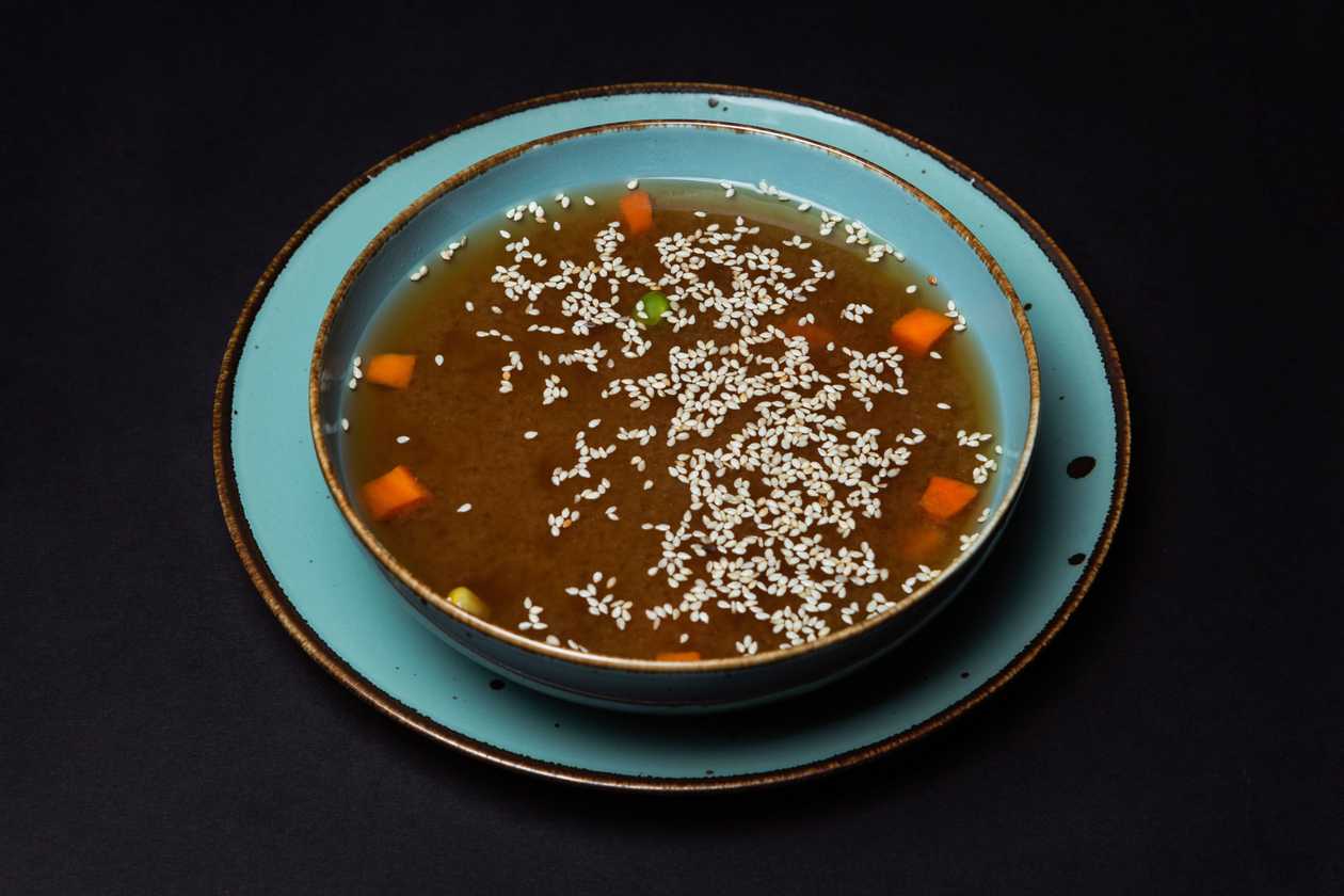 Miso broth with vegetables