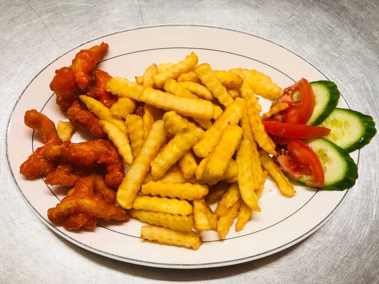 136. Crispy Potato Strips with Chicken