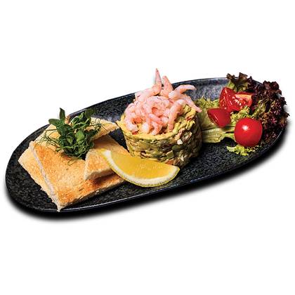 Tartare of avocado with shrimps