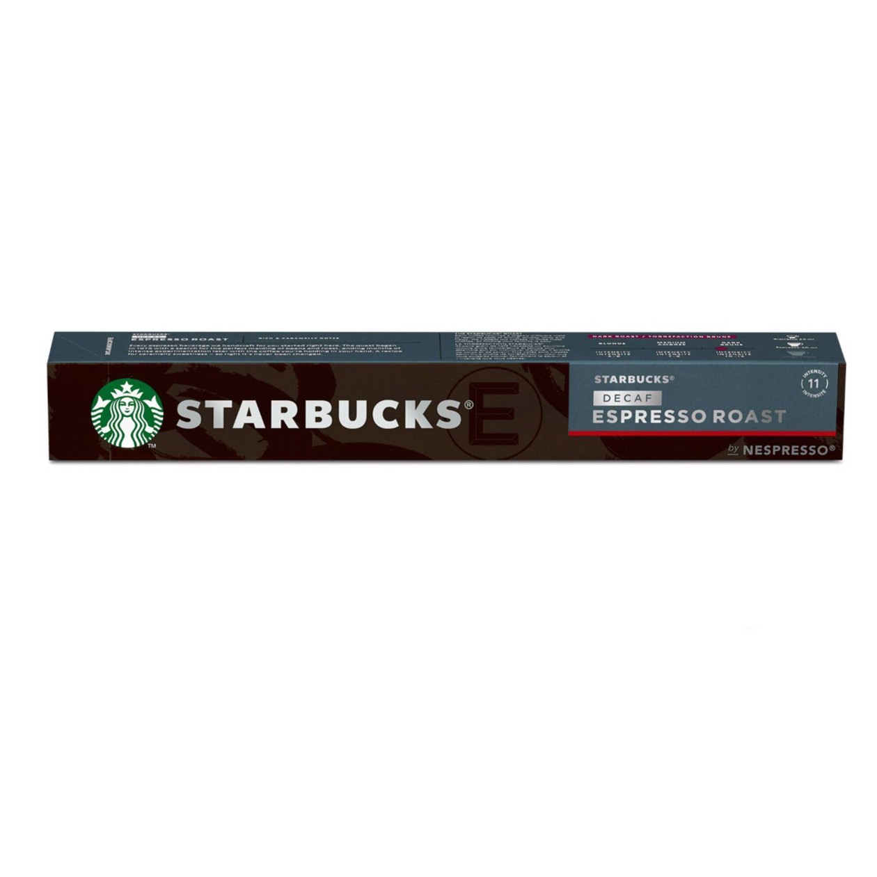 Cápsulas Café Espresso Descafeinado Roast by Nespresso Starbucks 10 un
