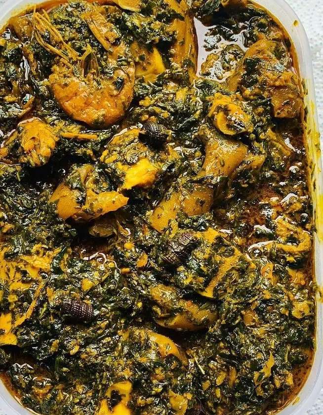 Afang Soup with Fufu