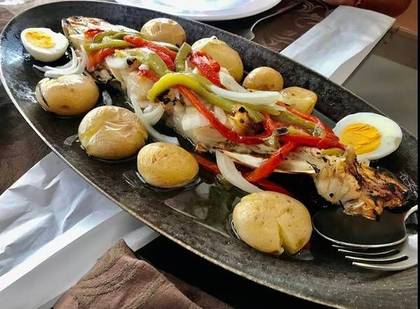 Bacalhau à Lagareiro com Batata Murro