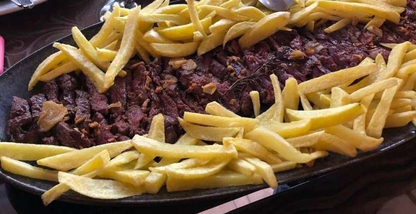 Bife Laminado “Lombo de boi” Para 2 Pessoas com Batata frita