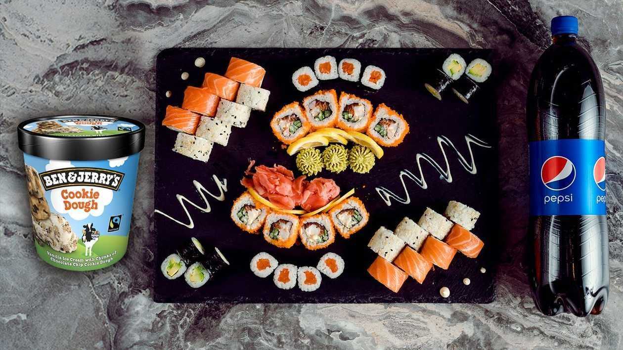 Sushi House Set 40gb + Pepsi 1.5l + Ben&Jerry's ice cream 465ml