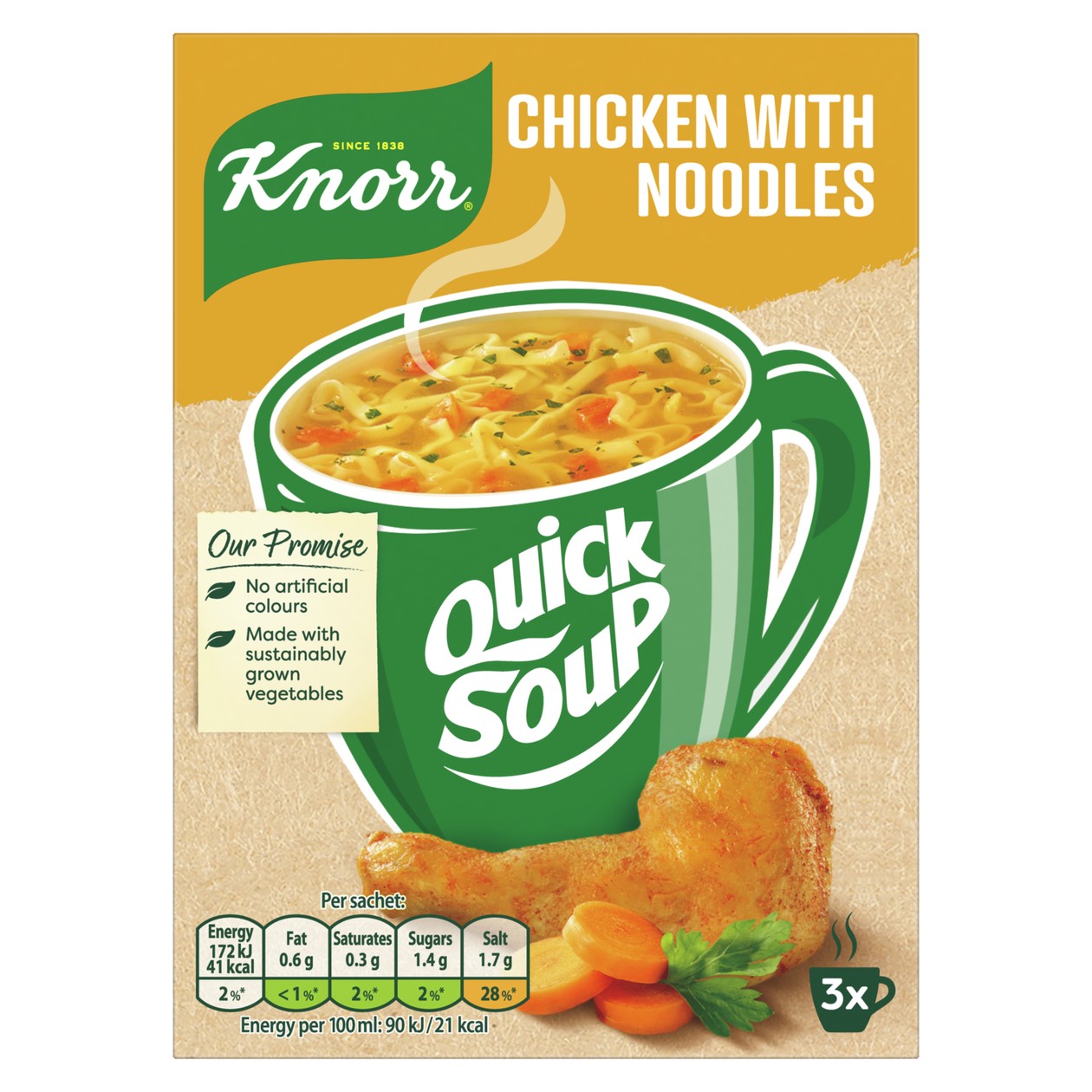 Knorr Quick Soup Chicken Noodle 3x51g