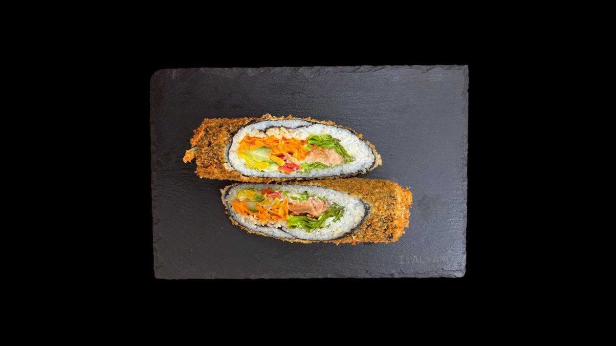 Salmon burrito