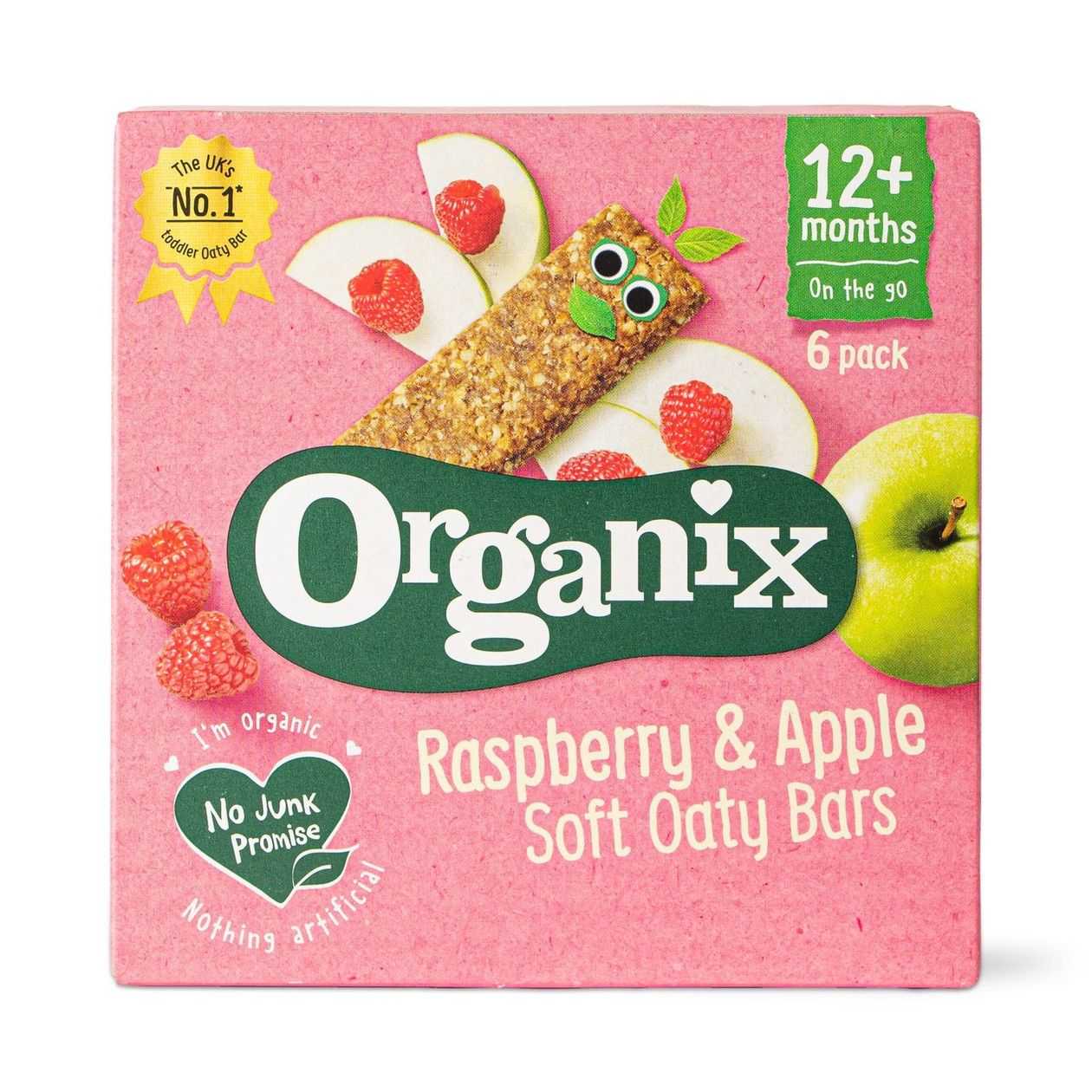 Goodies, Eco batoane din Cereale cu mere si zmeura 12+, 6x30 g