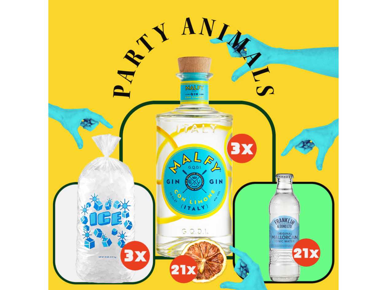 3 x Malfy Gin con Limone + 21 x Franklin & Sons Original Mallorcan - Gin