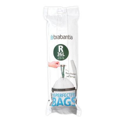 Prügikotid Brabantia R 36L, 11 56 22 ( 10 kotti rullis ) BO prügikastile, K-62,0cm,L-69,4cm/ White, valge/1 rull