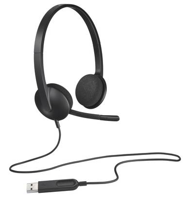 Headphones+microphone Logitech H340 Usb Headset Black (20 - 20000 Hz, Mic 100 - 10000 Hz: Cable 1.8m) 2yw