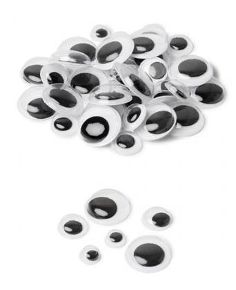 Craft Eyes, 15, 10 And 7 mm, 300 pcs. In Total, Pet