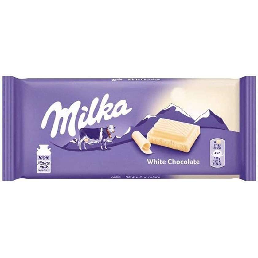 Milka White Chocolate Bar 100g