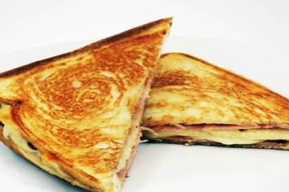 Grilled Cheese and Ham Sandwich
