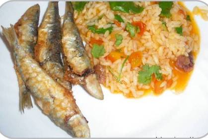 Fried Petinga with Vegetable Rice