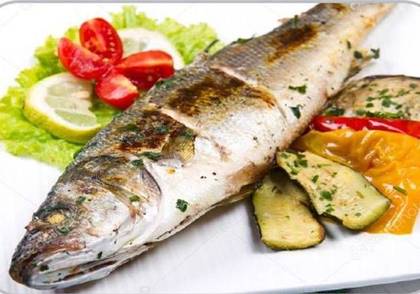 Grilled Sea Bass with Boiled Potatoes and Vegetables