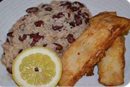 Fried Sole with Vegetable Rice