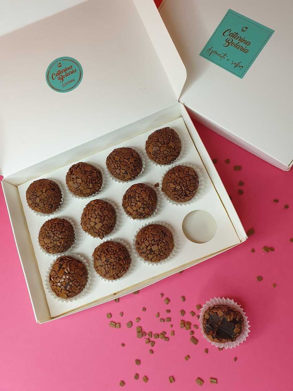 Box of Belgian Chocolate Brigadeiros - 12 units