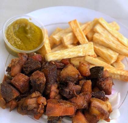 Yamchips with pork