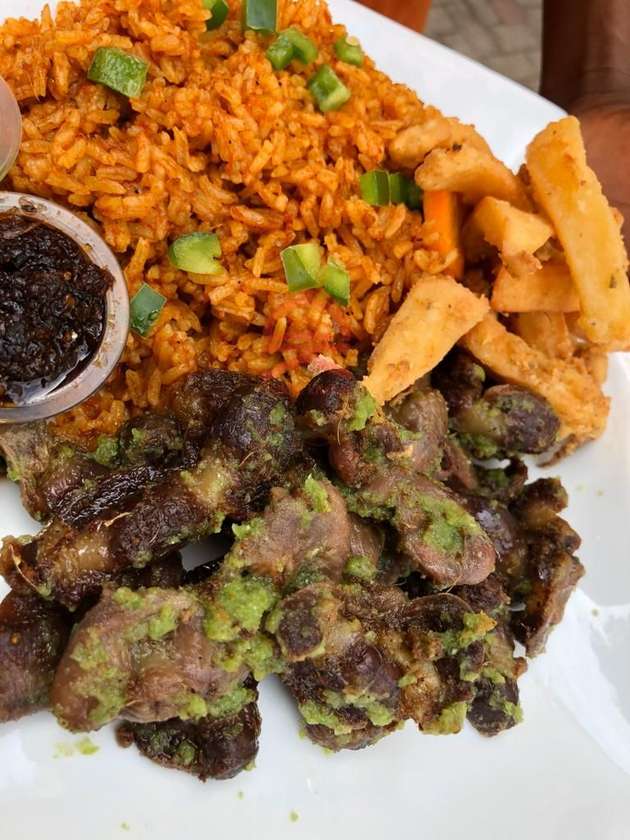 Jollof Rice with Gizzard