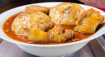 Omotuo with Groundnut Soup