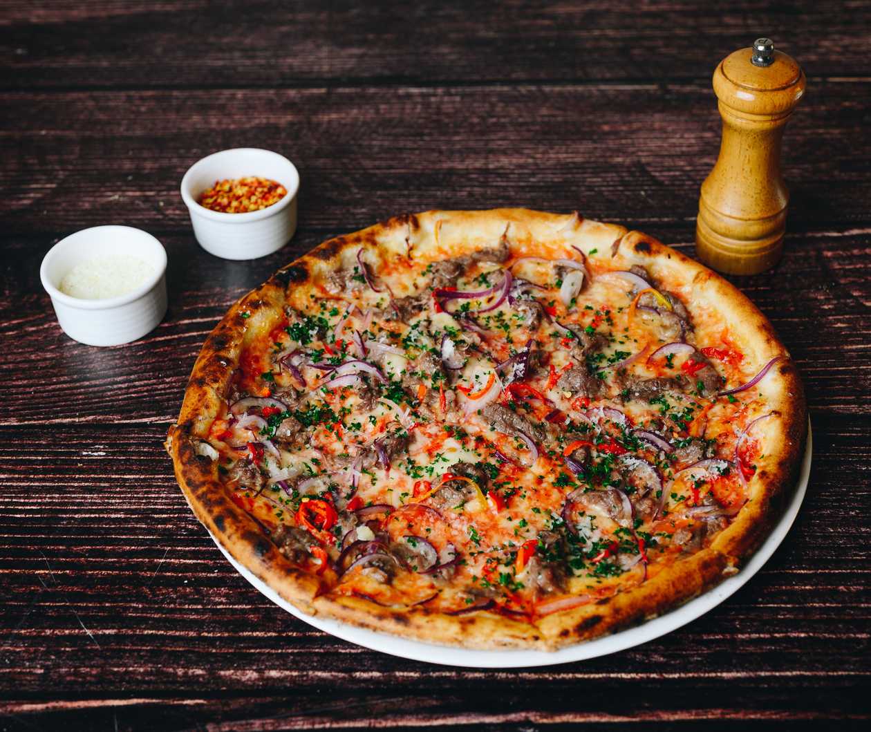 Steak Diablo Pizza