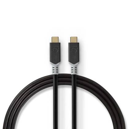 Nedis USB-c To USB-c Cable, 1 m, Black