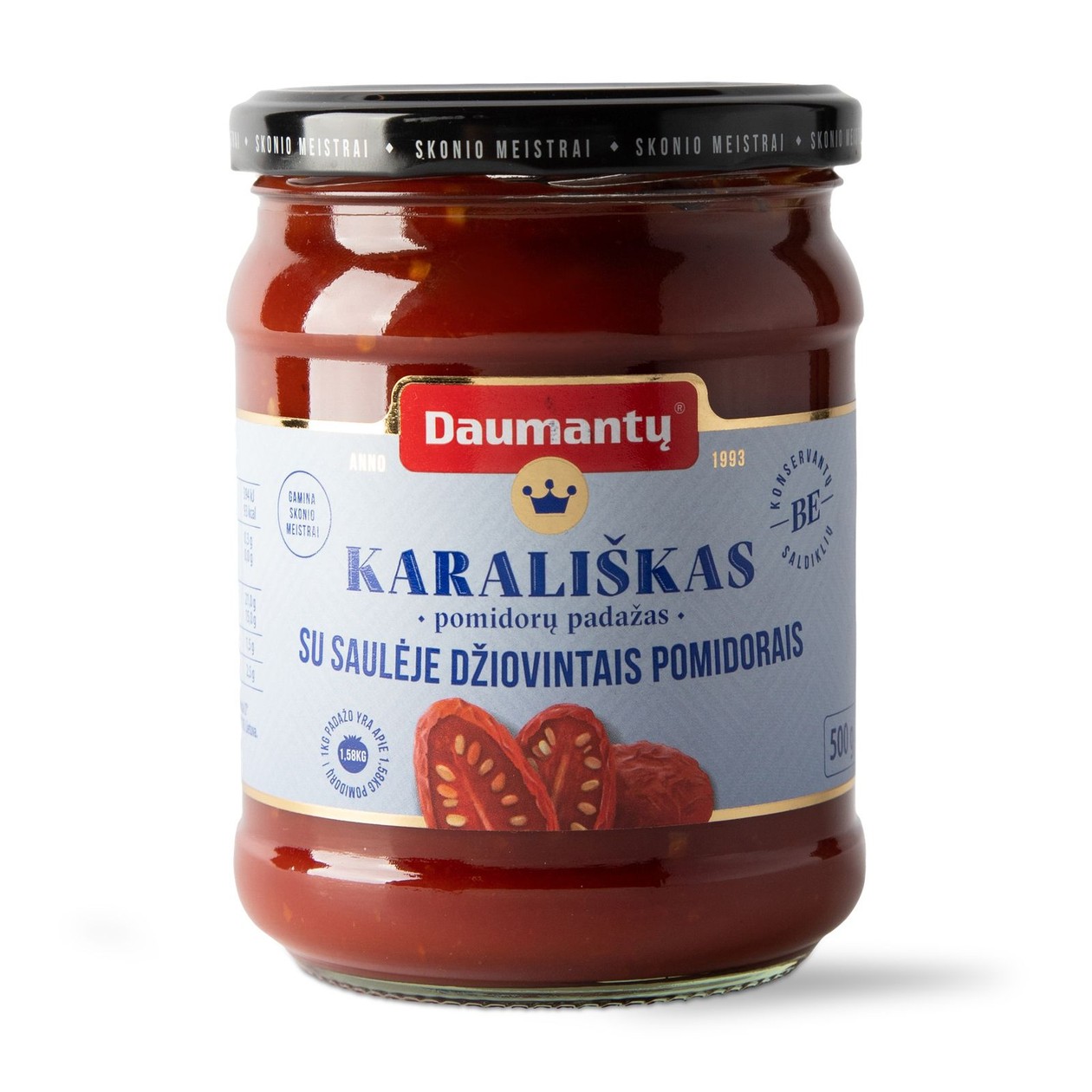 DAUMANTŲ Tomato Sauce with Sun Dried Tomatoes, 500g