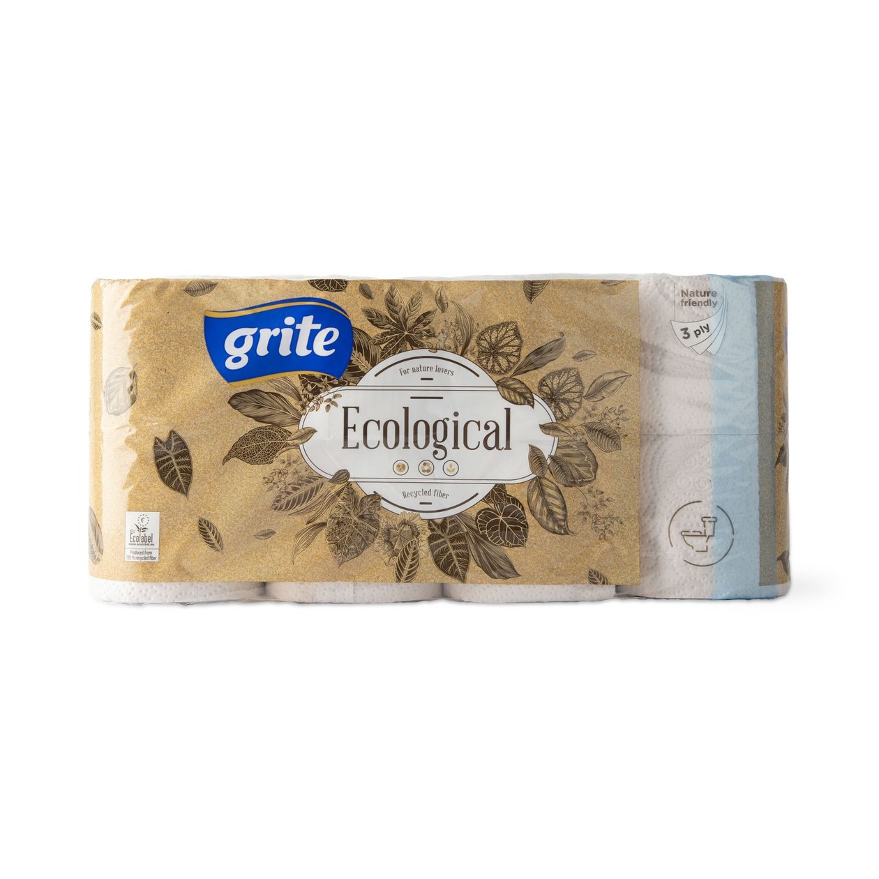 Toilet Paper GRITE ECOLOGICAL (3 Ply), 8pcs