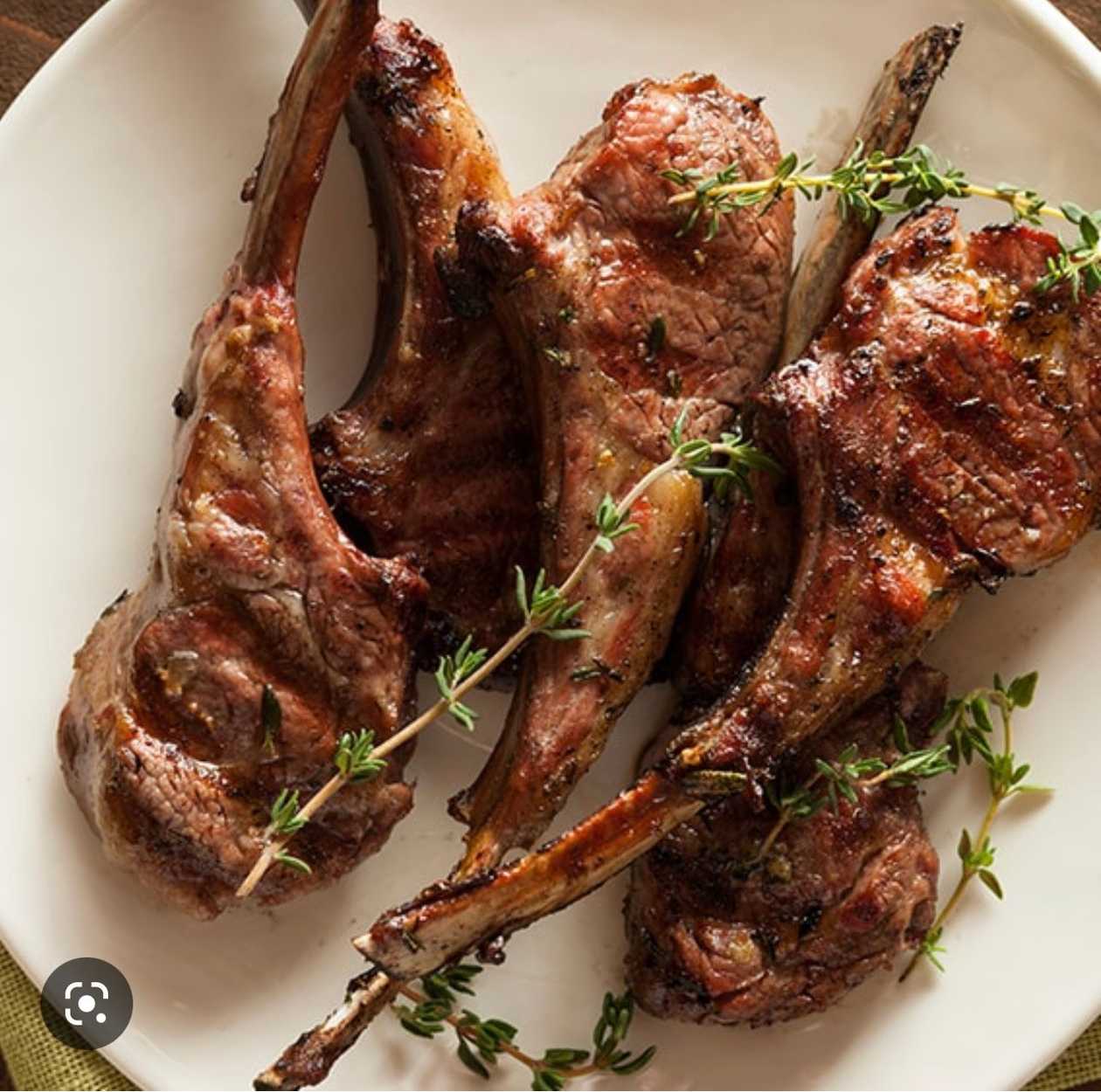 Grilled lamb chop