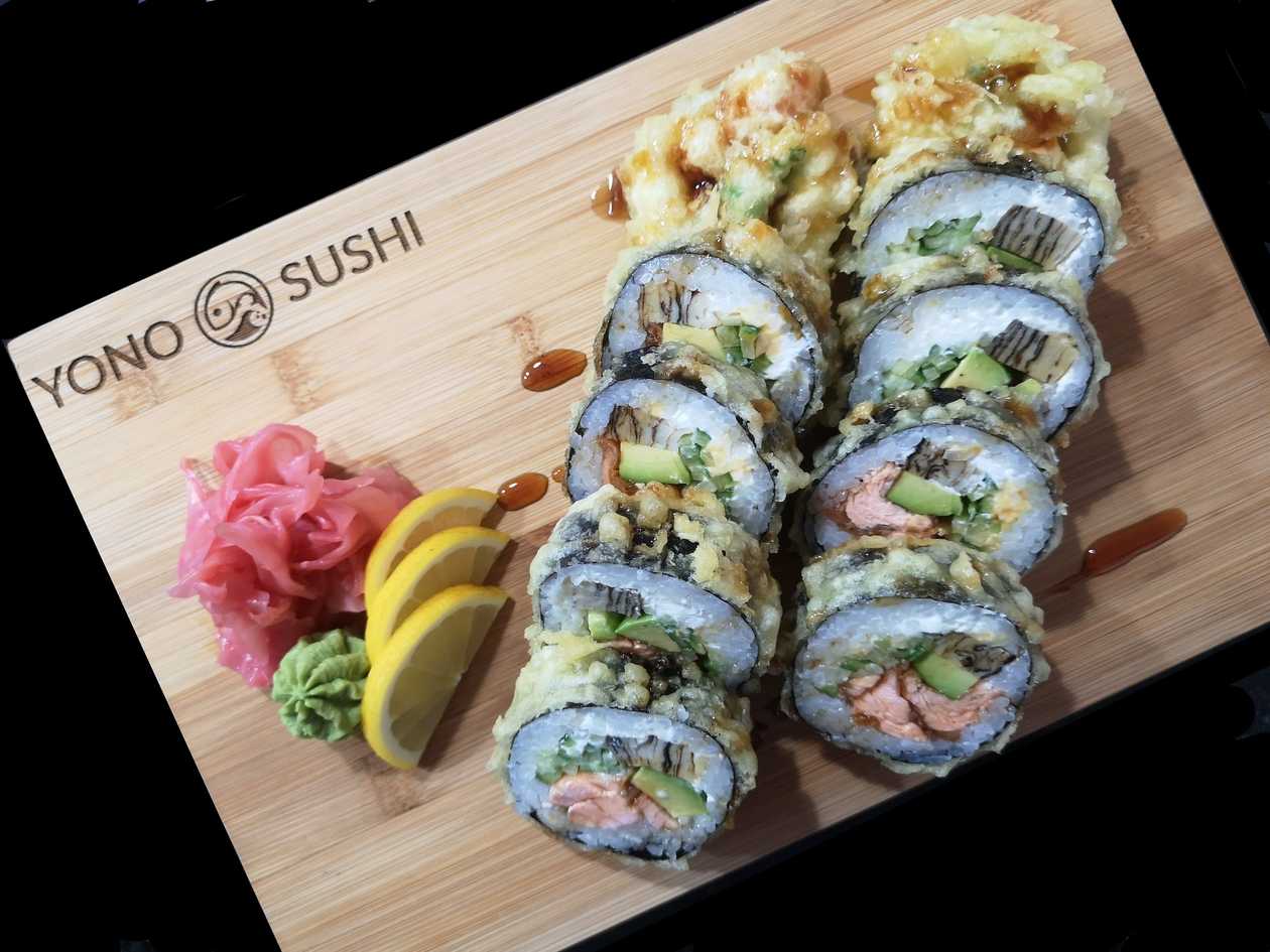 Grilled Sake Tempura Roll