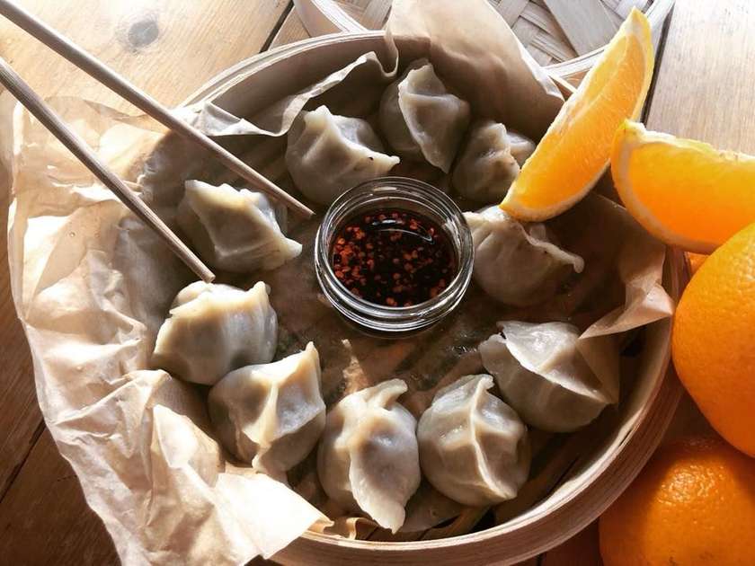 Jiaozi z Kaczką z Pomarańczą