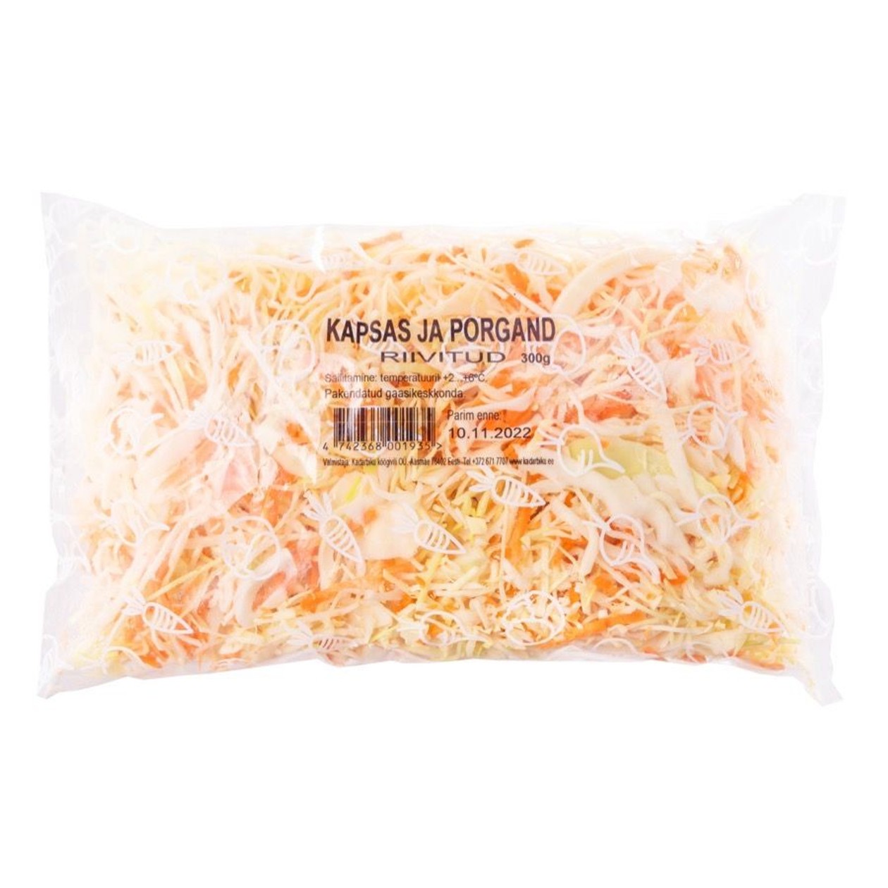 Kadarbiku, Sliced Cabbage and Carrot, 300g (expires soon)