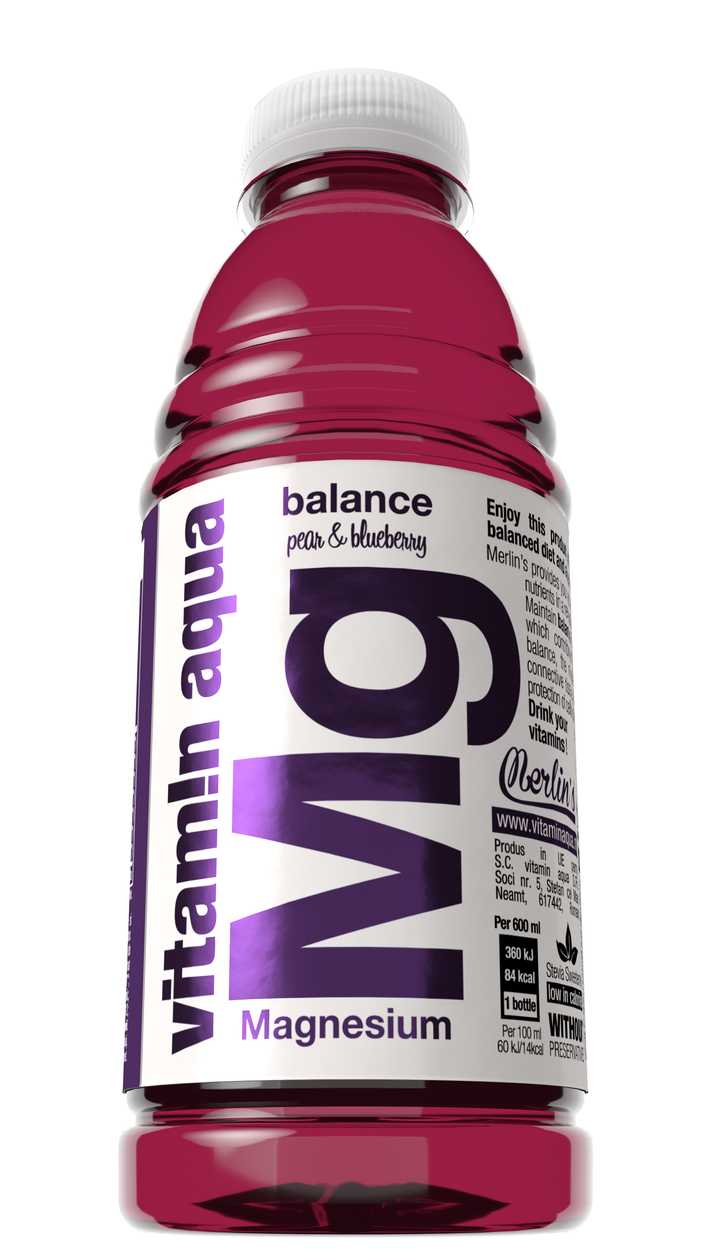 Vitamin Aqua | Bautura cu vitamine Mg Balance pere si afine 600ml