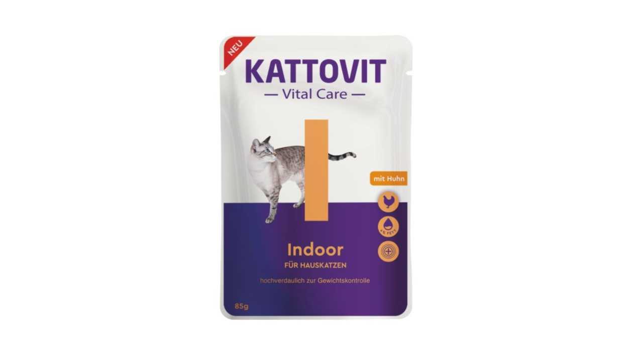 Kattovit Indoor / Chicken 85 g Wet Food with Chicken Meat Low Fat Content
