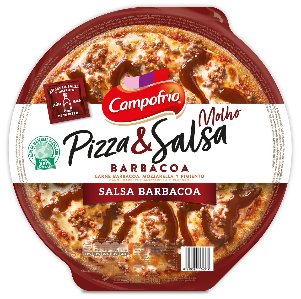 Pizza Fresca Barbecue Campofrio 410 gr
