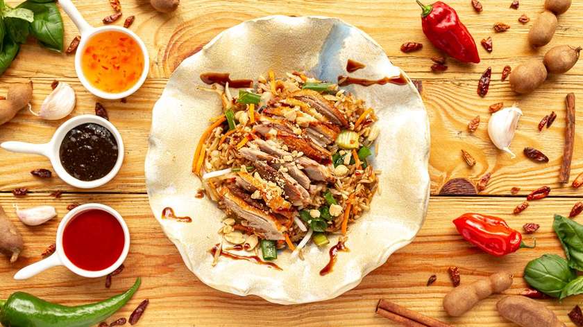 Jasmine Rice with Vegetables and Duck