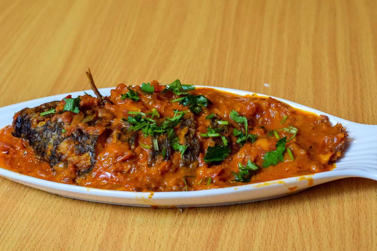 Cooking cream sauced Fish