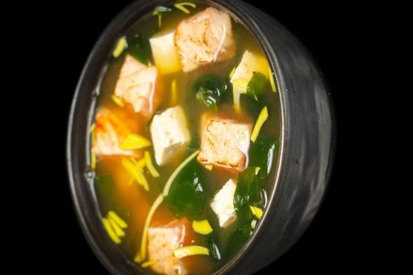 Miso with Salmon Soup