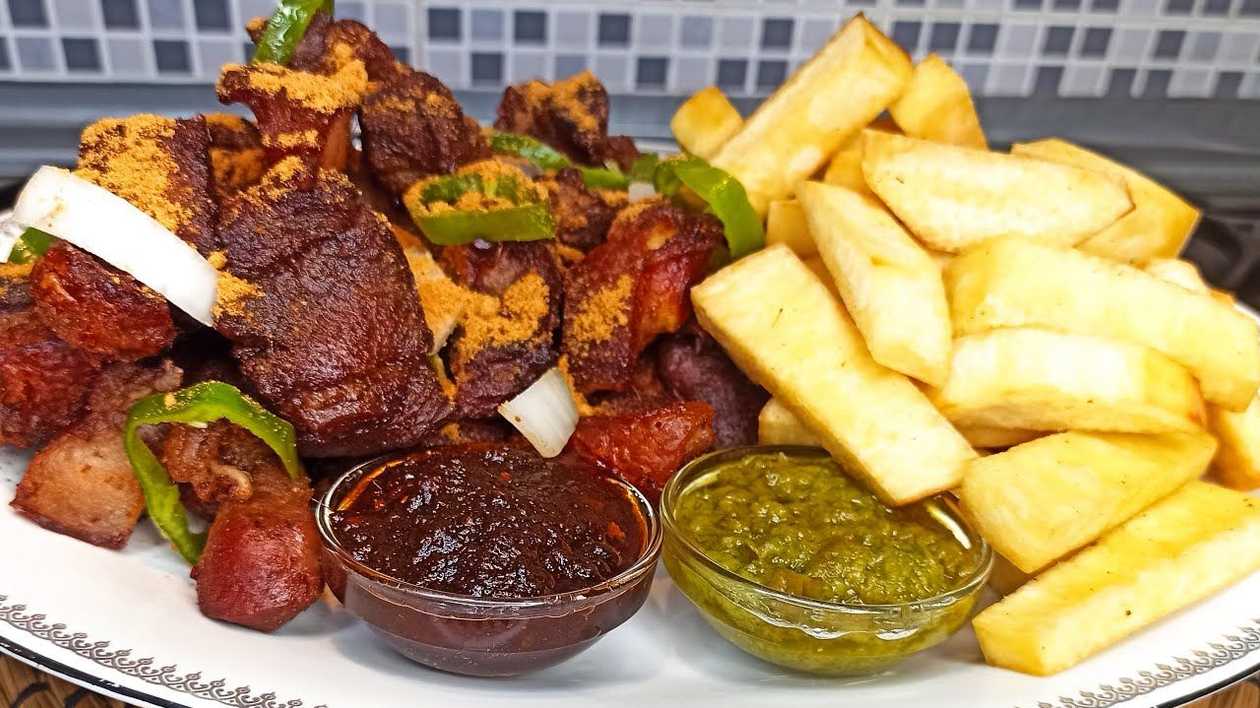 Yam Chips with Pork