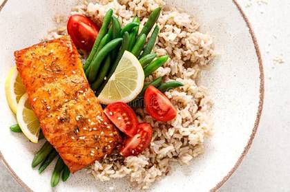 Fish Fillet with Rice or Greens