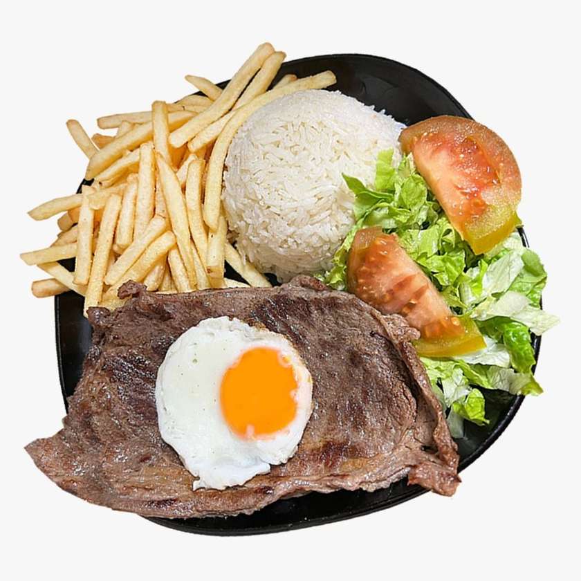 Portuguese Steak with Fried Egg and Fries