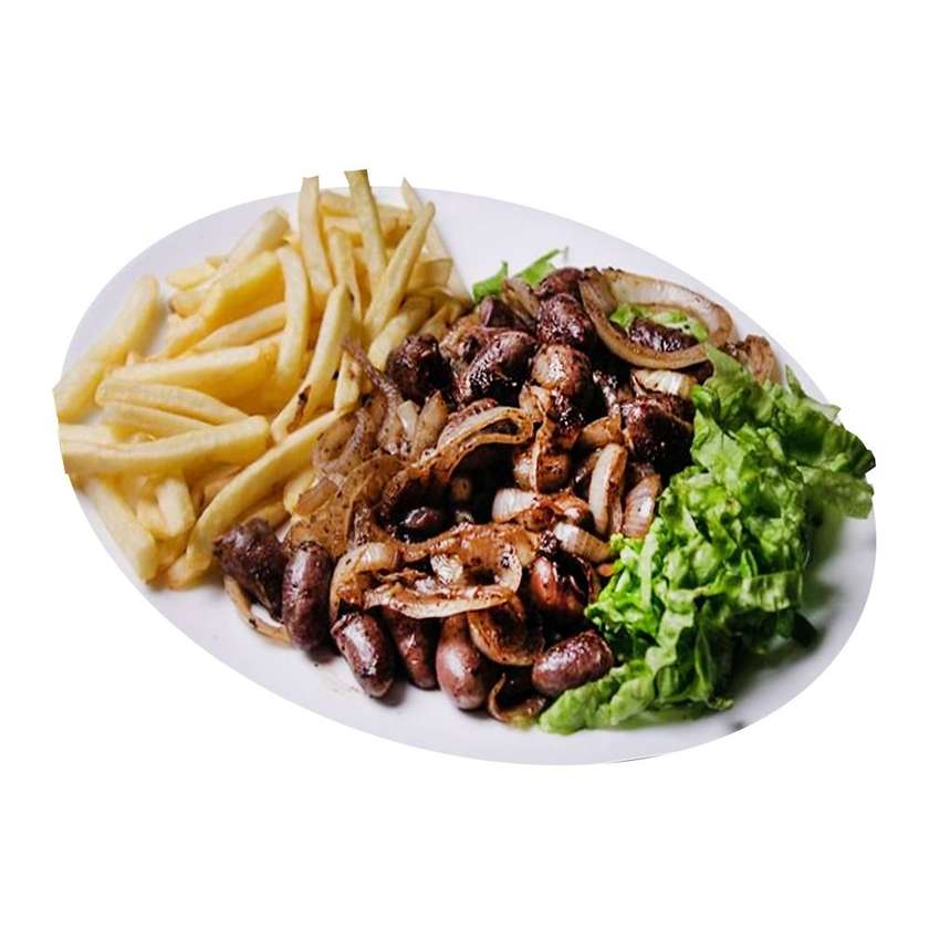Grilled Beef Heart with Fries