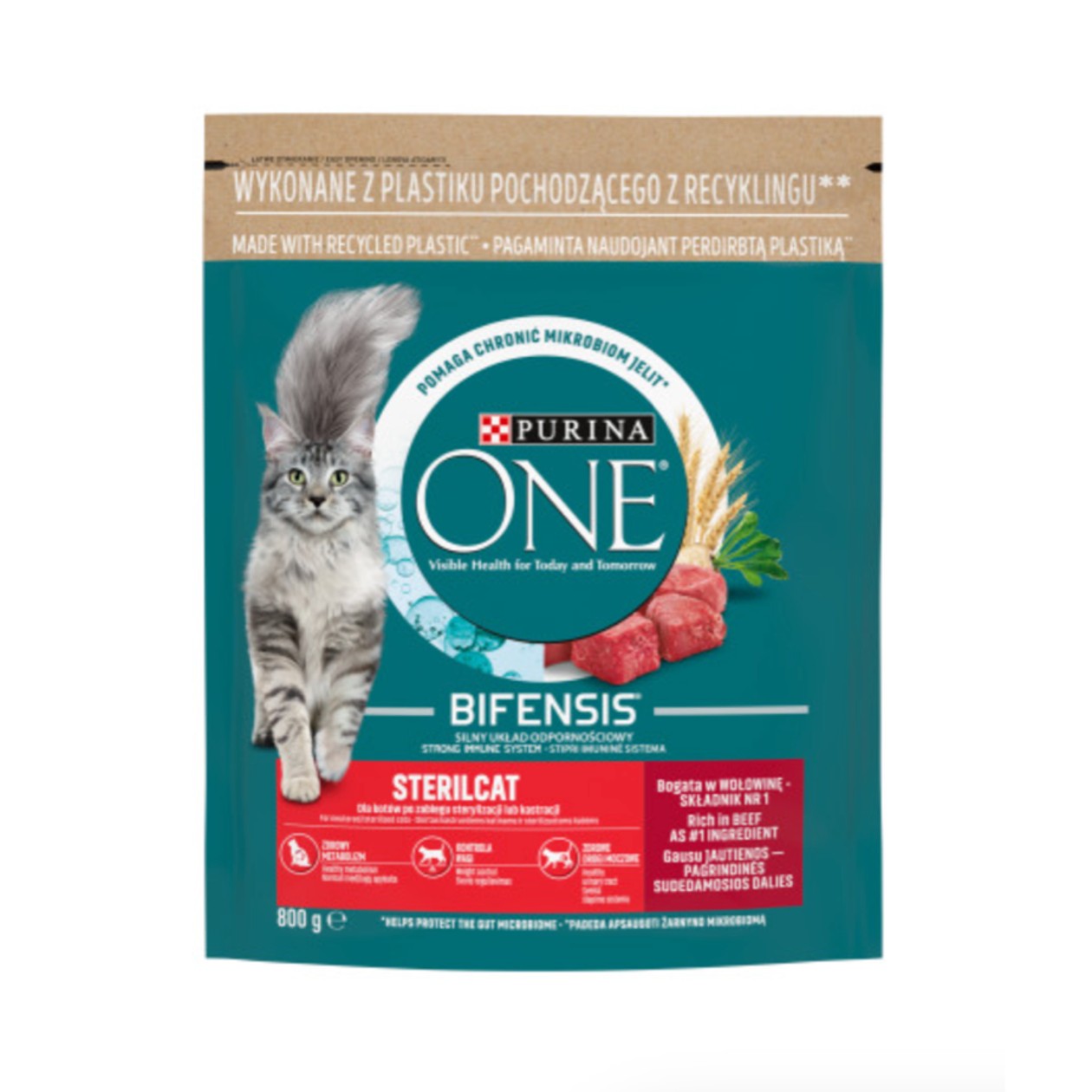 Purina One, Dry Food for Sterilized Cats, 800g