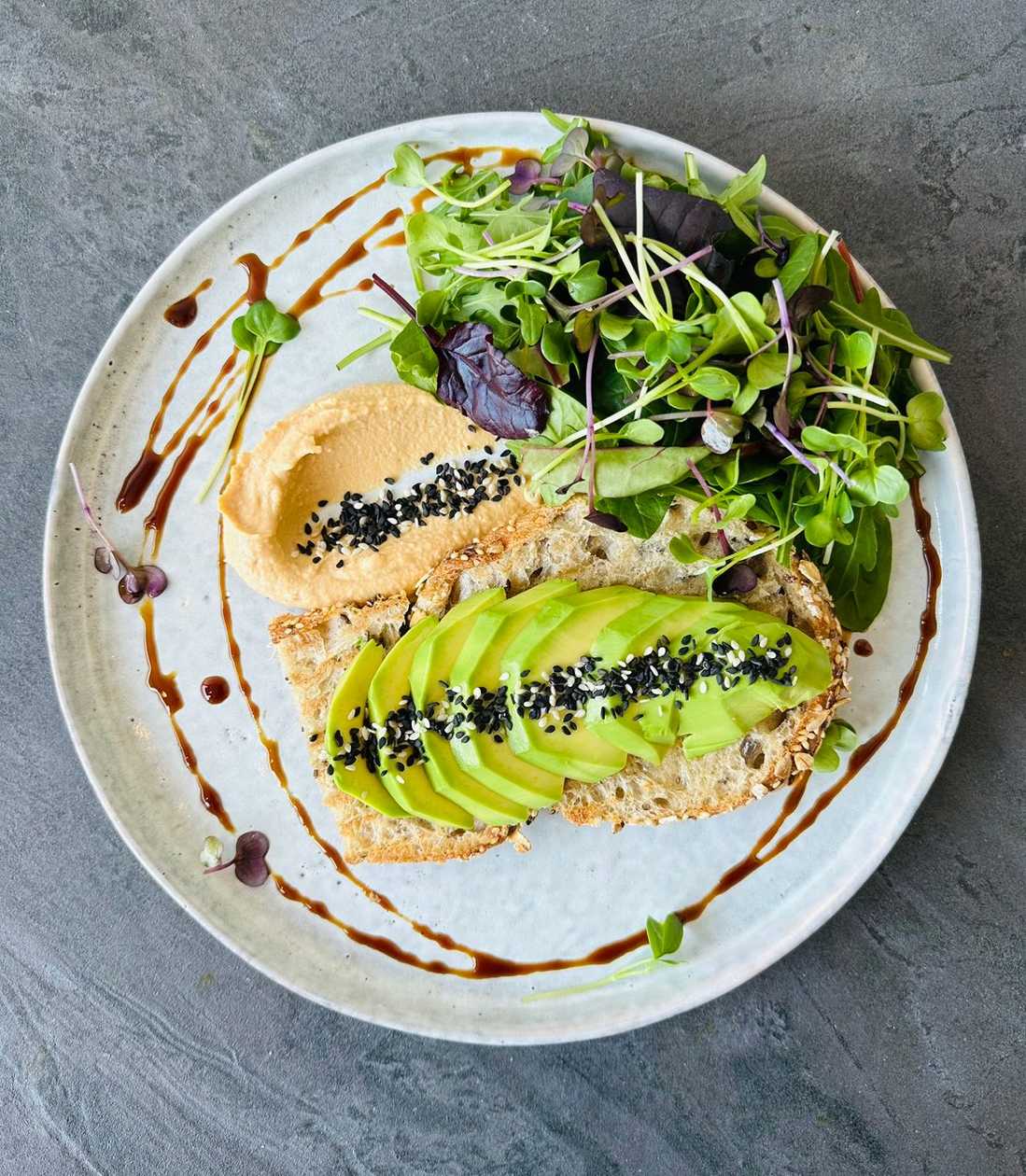 AVO & HUMMUS TOAST
