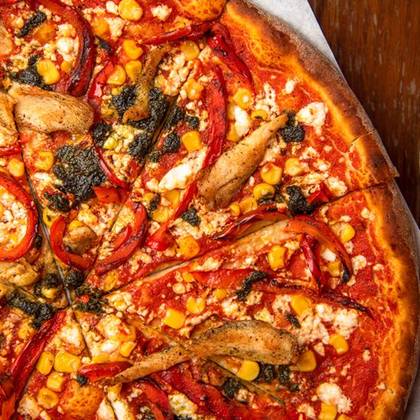 Basil Pesto Chicken Pizza