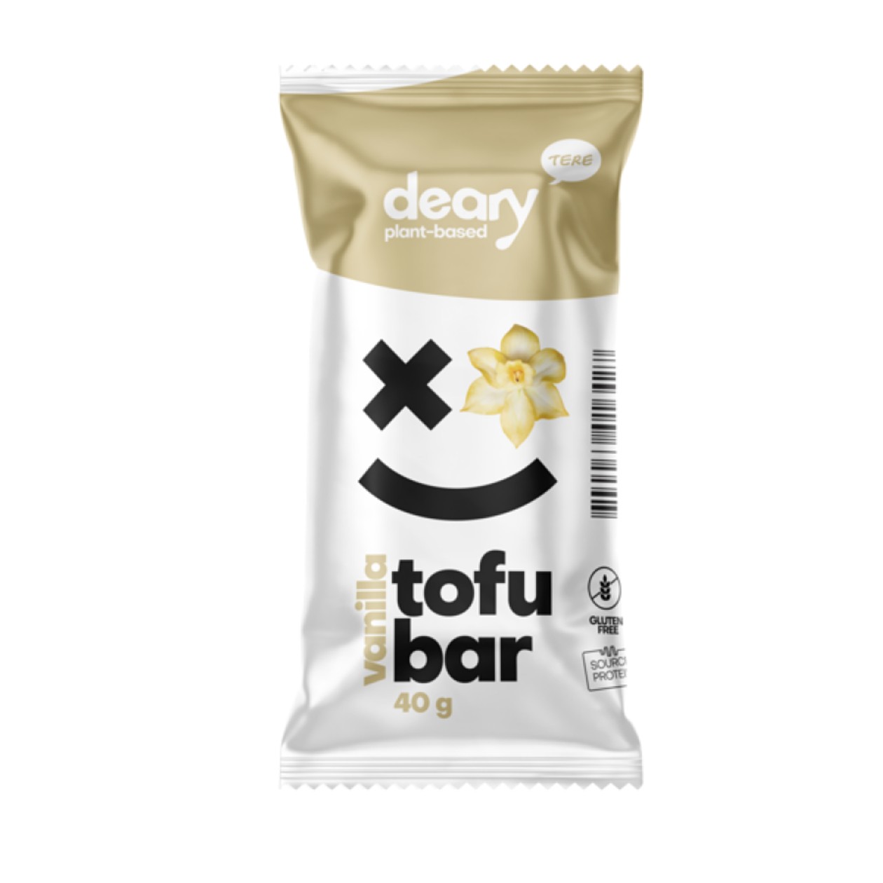 Deary, Glazed Tofu Vanilla Bar, 40g (expires soon)