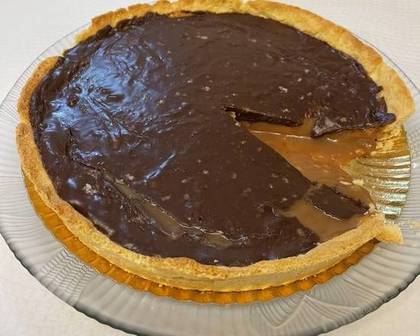 Tarte de Chocolate e Caramelo Salgado